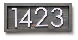 Tanyard modern house numbers, contemporary address sign, large address plaque, personalized address numbers sign, farmhouse house number
