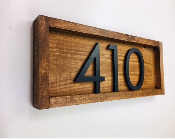 Tanyard modern house numbers, contemporary address sign, large address plaque, personalized address numbers sign, farmhouse house number