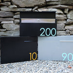Mailbox, mailbox wall mount, modern mailbox, black mailbox, locking mailbox, custom mailbox, metal mailbox, steel mailbox, mailbox numbers