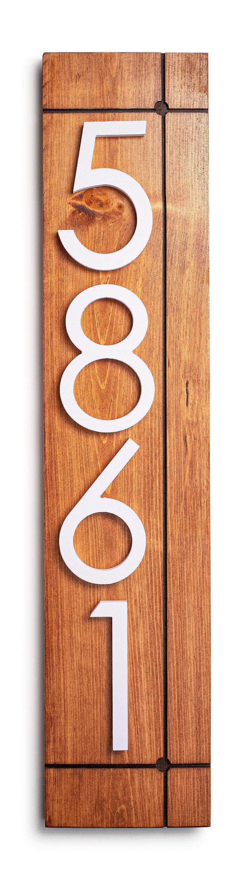 Laurel vertical address sign for house, modern address plaque, house numbers for outside, large address numbers, personalized address sign