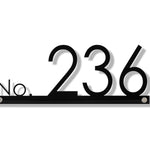 Boise Contemporary Street Address Sign - Custom Modern House Numbers Plaque