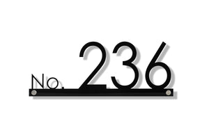 Boise Contemporary Street Address Sign - Custom Modern House Numbers Plaque